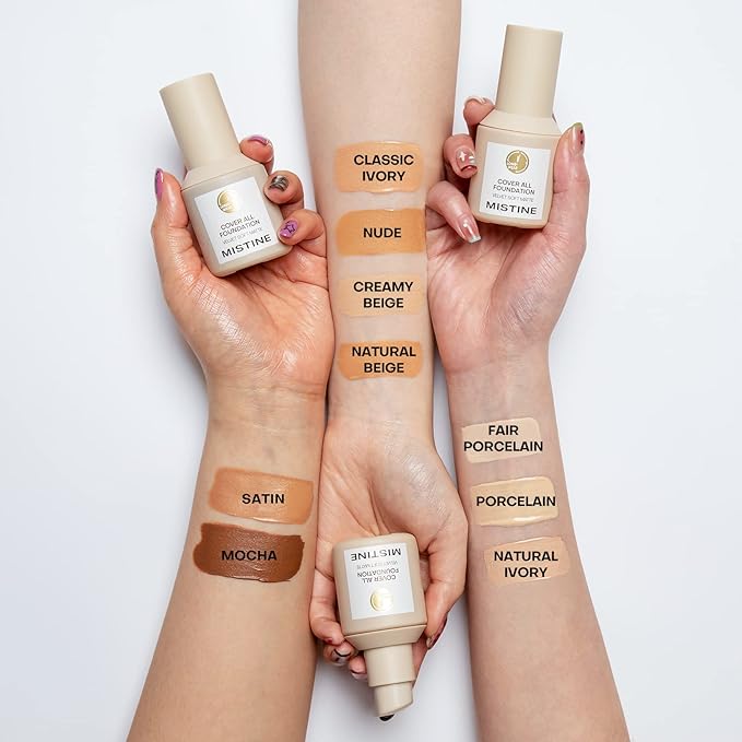 MISTINE Liquid Foundation Makeup Full Coverage Fou