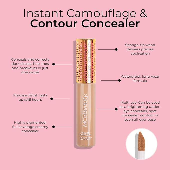 MCoBeauty Instant Concealer Camouflage & Contour, Medium Beige,