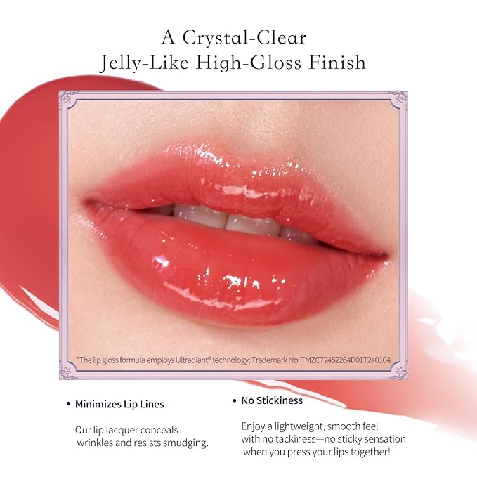 Flower Knows Midsummer Fairytales Lip Gloss-Glowy Moisturizing Coating Lip Lacquer-Hydrating Tinted Lip Oil for Girls&Women-Vegan & Cruelty Free-0.17Fl Oz(G04 To the Moon)