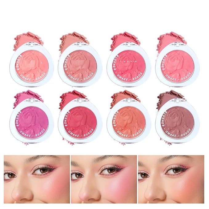 MAEPEOR Matte Face Blush 8 Colors Lightweight Natural (Color 08)