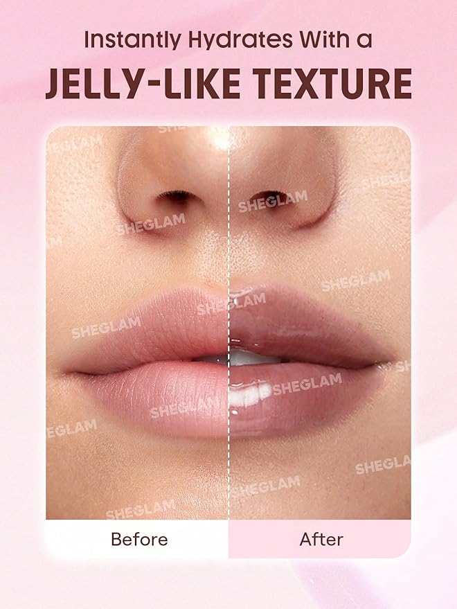 SHEGLAM Jelly Wow Tinted Lip Oil Plumping Lip Gloss Natural -Hot Shot