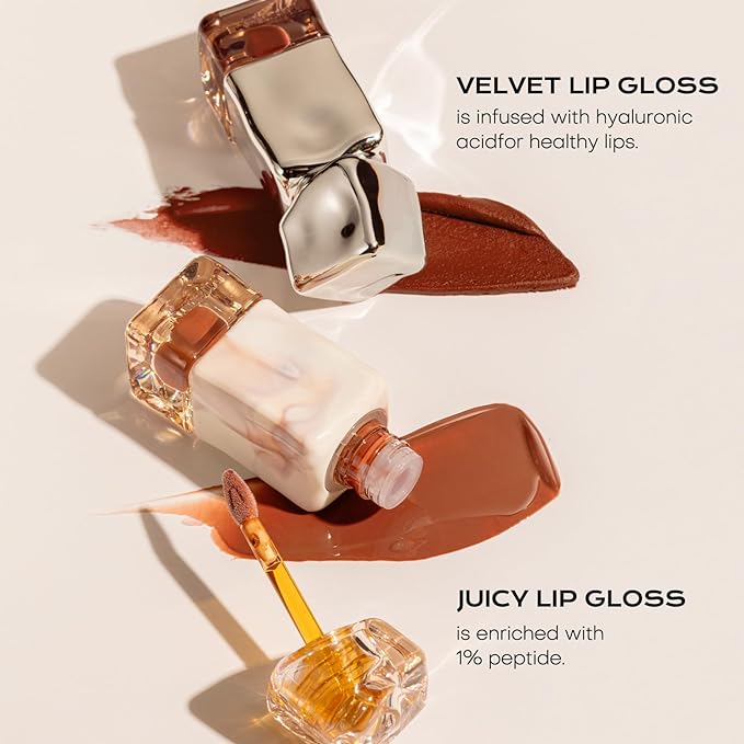 Mistine Makeup Velvet Lip Gloss Matte Lip Cream Liquid Lipstick Softening with Hyaluronic Acid Lip Tint, Non-Sticky Lightweight Lip Color V01 Sunset Afterglow 0.1 fl oz