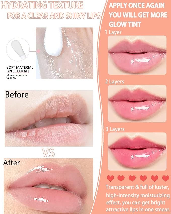 Plumping Lip Glow Oil, Hydrating Tinted