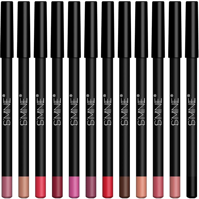 IS'MINE Matte Lip Liner Set - 12 Assorted Colors High Pigmented Natural Lip Makeup Soft Pencils Longwear Smooth Ultra Fine (Color Set -1)