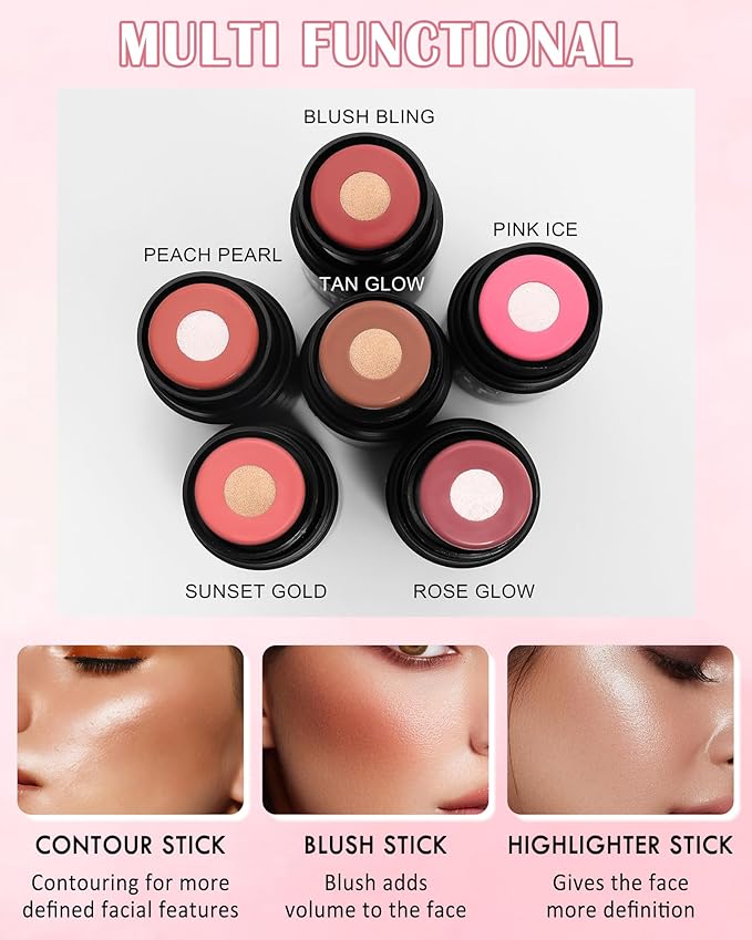 Cream Blush Stick Makeup for Cheeks, Multi Blush for Women-03