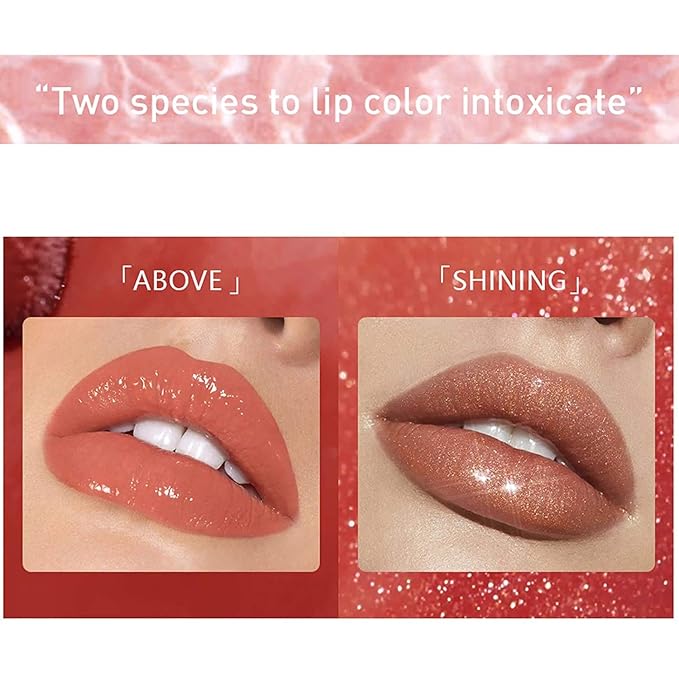 MAEPEOR Shiny Glossy Lipgloss Set 8PCS Non-Sticky Moisturizing Glossy