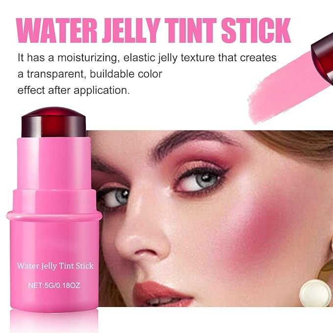 Milk Water Jelly Tint, Sheer Lip & Cheek Stick. (Coral)