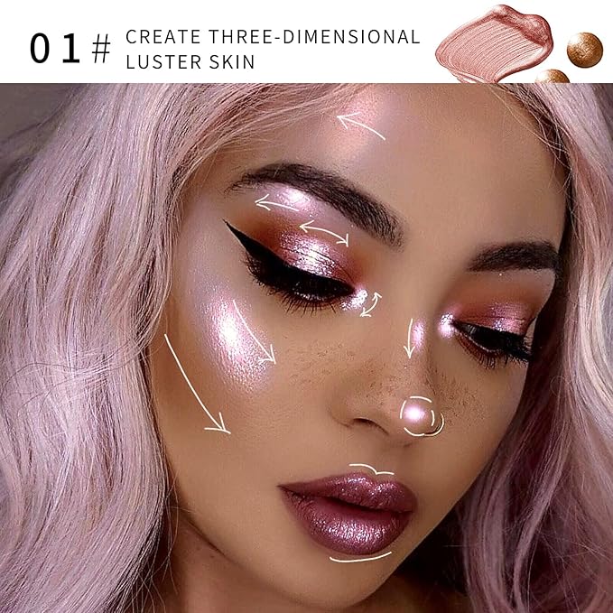 AKARY Liquid Highlighter Makeup for Face Body, Contour