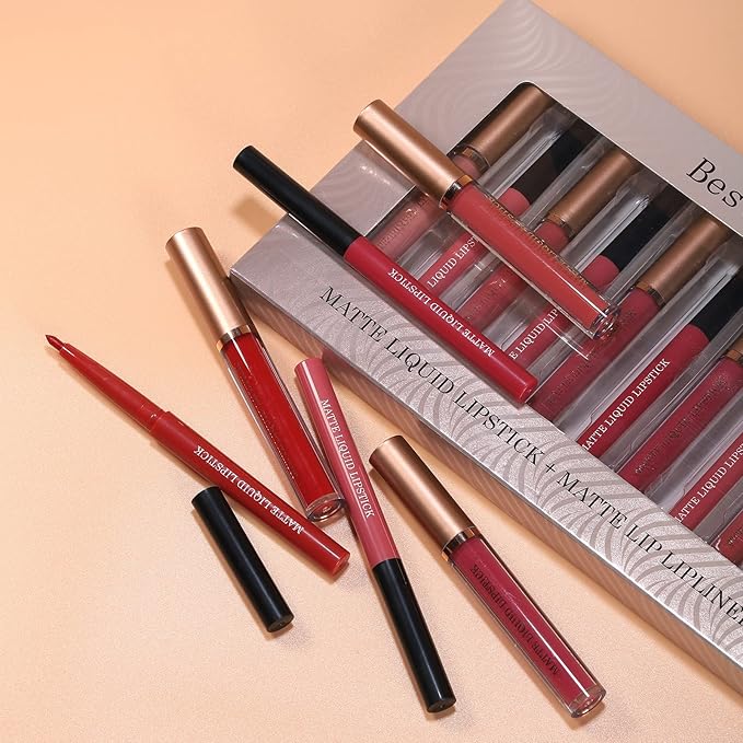 BestLand 12Pcs Matte Liquid Lipstick +