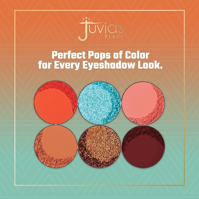 Juvia's Place Olori III Eyeshadow Palette, 6 Shades of Coral, Browns and Bronzes with a Pop of Rich Blue, Matte and Shimmers