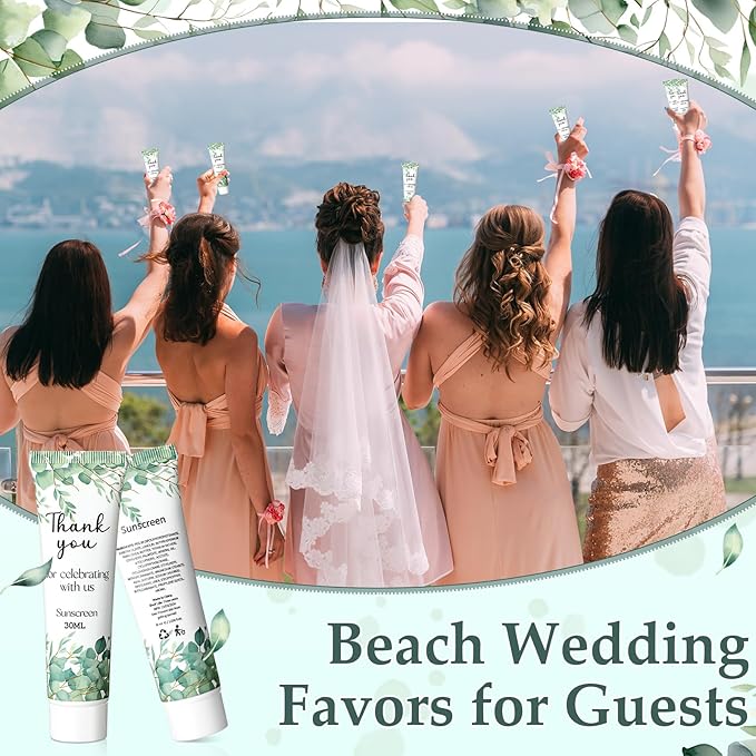 36 Pcs Sunscreen for Wedding Favors SPF 30 Wedding Mini Sunscreen Lotion 1 oz Travel Sunscreen Bulk Bridal Shower Favors Gifts for Destination Wedding Guest Gifts Party Supplies
