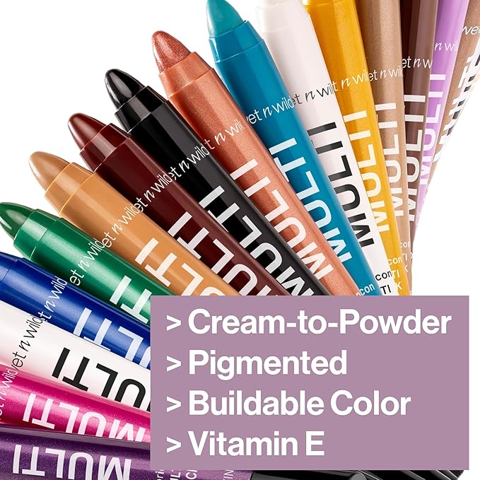 wet n wild Color Icon Cream Eyeliner Eyeshadow Multi-Stick, Moisturizing, Nourishing Velvety Cream-to-Powder Buildable & Blendable Formula, Cruelty-Free & Vegan - Lavender Bliss