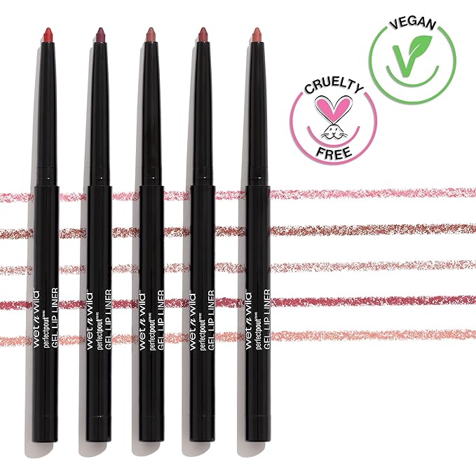 wet n wild Perfect Pout Matte Retractable Gel Lip Liner Pencil, Rich Creamy Long Lasting Color, Well-Defined and Flawless Application, Vegan & Cruelty-Free - Gone Burgundy