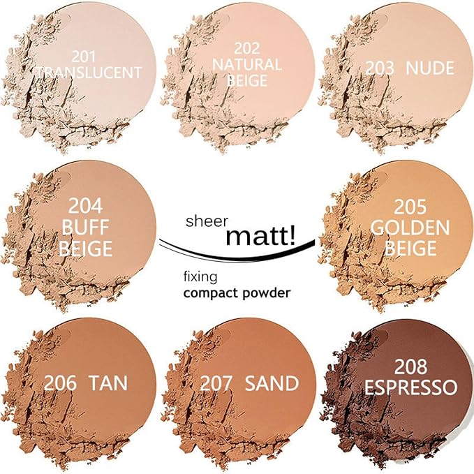 MAEPEOR Pressed Powder 8 Colors Oil Control Matte (07 Sand)