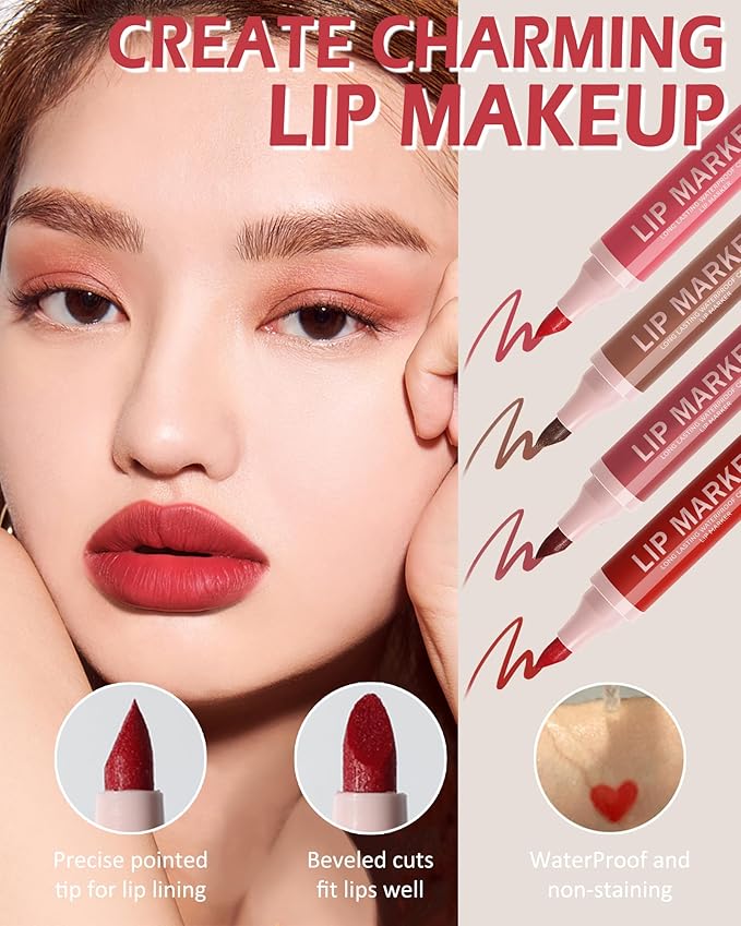 Lip Stain Marker Pen-1Pcs Nude Brown Lip T