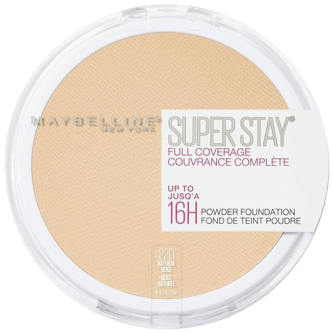 Maybelline Super Stay Full Coverage Powder Foundation Makeup, 1 Count