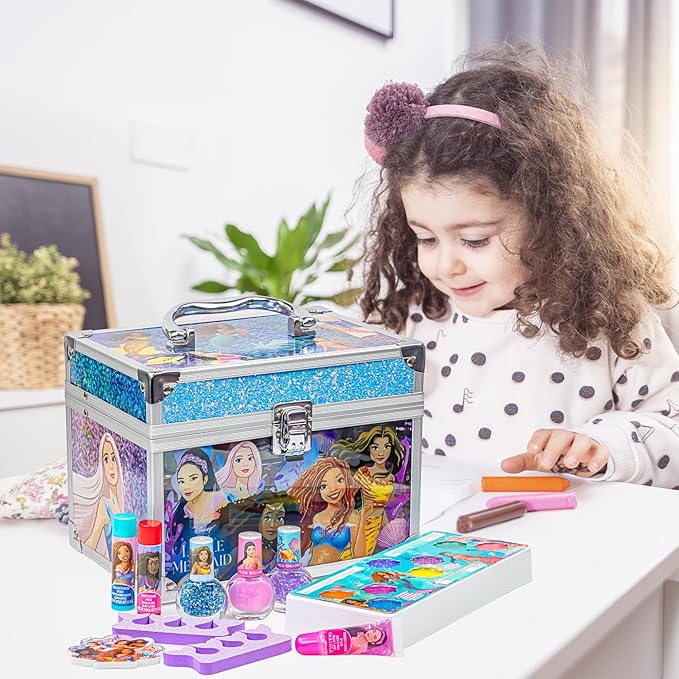 Little Mermaid Train Case Beauty Set, Kids Makeup