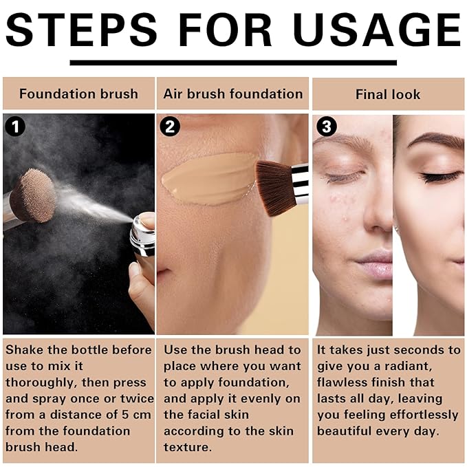 Airbrush Foundation Makeup Spray for Mature Skin Silk
