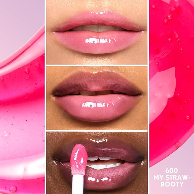 COVERGIRL Clean Fresh Yummy Lip Gloss, Sheer, Natural Scents, Vegan Formula - My Strawbooty