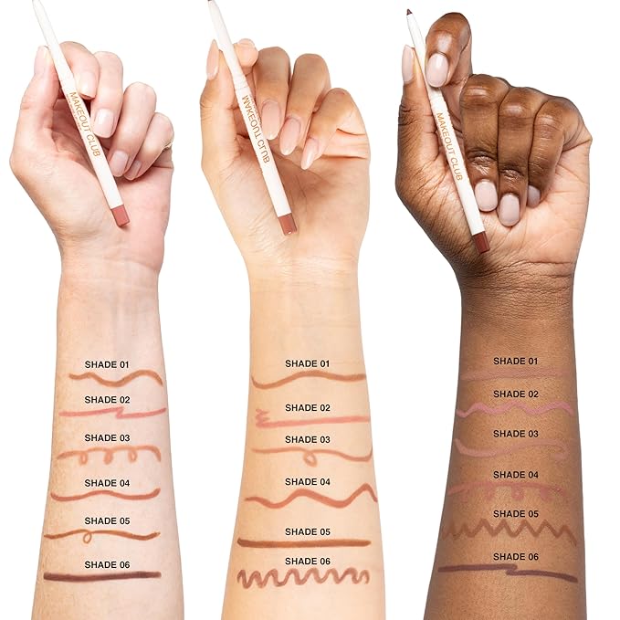 Freck Beauty MAKEOUT CLUB Nude Muse Lip Liner, Non Drying, Smooth Highly Pigmented Retractable Liner, Infused with Jojoba and Hyaluronic Acid (Cool Taupe Brown, Normal)