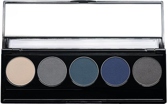 Matte Cool Tone Blue & Silver Vegan Eyeshadow Palette; Talc, Paraben & Cruelty Free