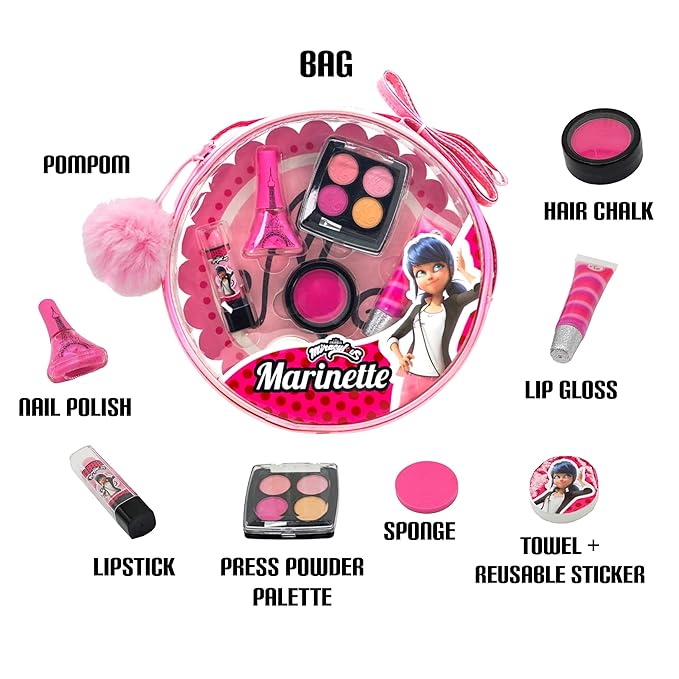 Miraculous Ladybug Kids Makeup Set - 10 Piece