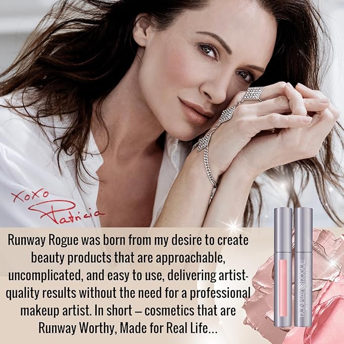 Runway Rogue Designer Liner Lip Pencil, Matte Classic True-Red Lip Liner Pencil and Lip Liner Sharpener, ‘Statement Piece’