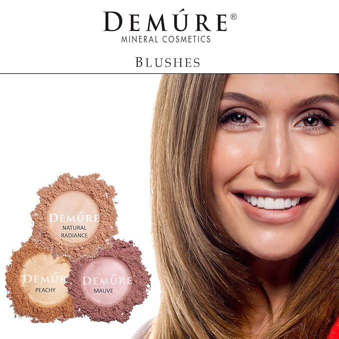 Demure Mineral Blush Makeup (Natural Radiance), Loose Powder By Demure