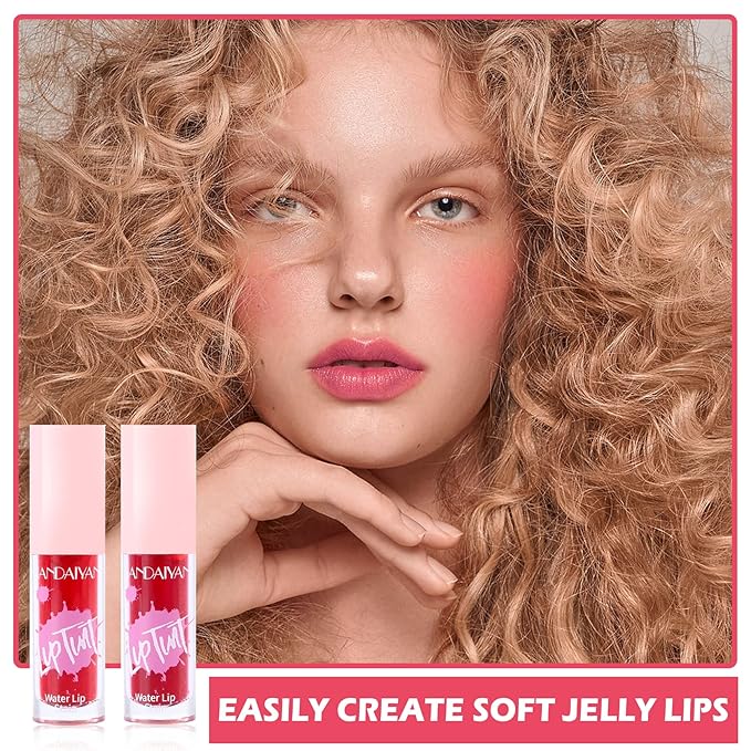 AWCCXMYM 2Pcs Lip Stain Lip Tint Stain Nude Gloss