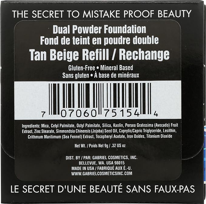 Paraben Free, Vegan, Gluten-free, Cruelty-free, Non GMO, Pressed Tan Beige)
