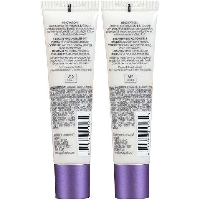 L'Oréal Paris Makeup Magic Skin Beautifier BB Cream 2 Count