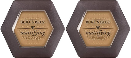 Burts Bees 100% Natural Mattifying Powder Foundation, Nutmeg of 2)