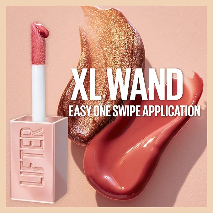 Maybelline Lifter Gloss, Hydrating Lip Gloss with Hyaluronic Acid, Sun, Clear Neutral, 0.18 Ounce