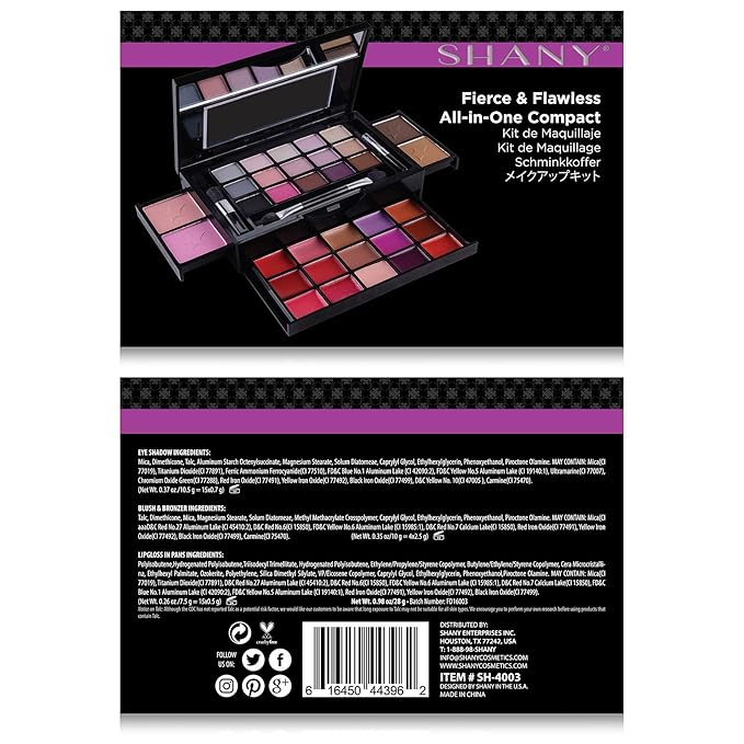SHANY Fierce & Flawless All-in-One Makeup Set Compact