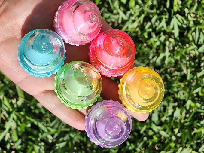 Beauty Bundle Cupcake Set of 6 Cute Lip Gloss For Kids, Girls & Women Party Favors Novelty Hydrating Assorted Fruit Scented Cupcake Birthday Gifts