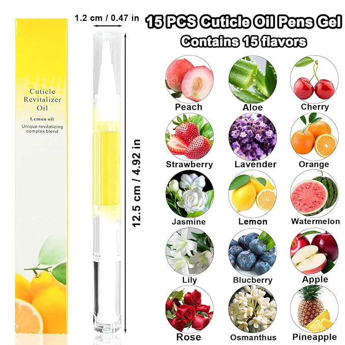 15 PCS Cuticle Oil Pen,Nail