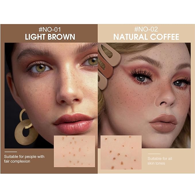 Freckle Pen Waterproof 2 Colors,Natural Lifelike Faux Face