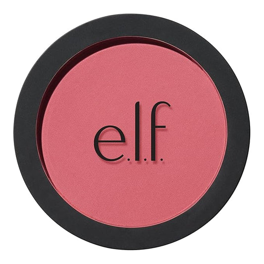 e.l.f. Primer-Infused Matte Blush, Long-Lasting, Lightweight & Buildable Powder Blush, Delivers A Matte Finish, Vegan & Cruelty-Free, Always Tempting
