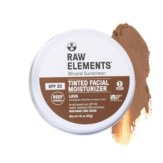 Raw Element Ultra-Moisturizing Tinted Face Cream, Non Toxic 1.8 oz