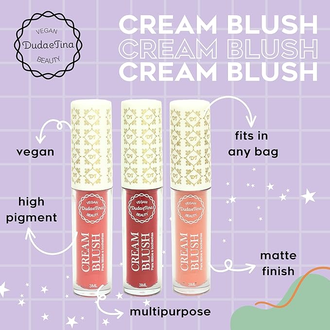 Duda e Tina 3 in 1 Cream Blush, - Coral) 3ml