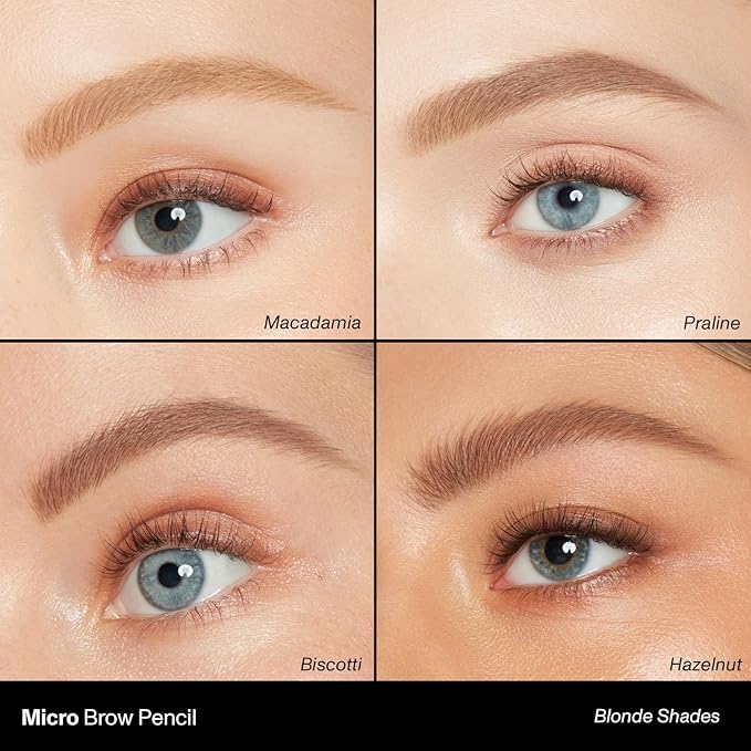 Morphe Micro Dual Eyebrow Pencil - Dual-Ended Brow Pencil Featuring a Retractable, Ultra-Precise, Pointed Tip - Richly Pigmented, Smooth-Gliding, Long-Lasting Wax Formula - Biscotti (0.003 oz)