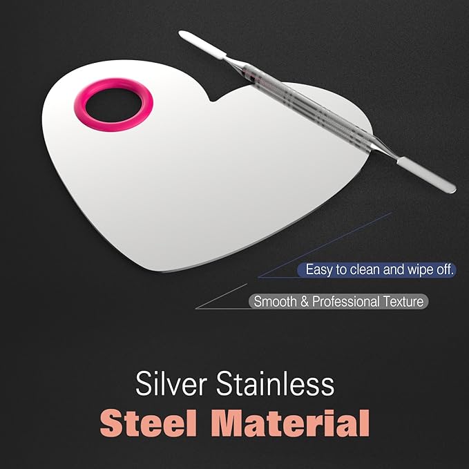 Luxspire Makeup Mixing Palette, Stainless Steel Cosmetics Makeup