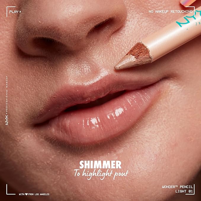 NYX PROFESSIONAL MAKEUP Wonder Pencil, Multi-Use Micro Highlighter & Concealer Stick - Light