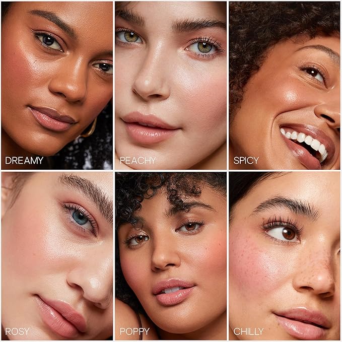 Saie Dew Liquid Blush for Cheeks - Hydrating Cream Blush Stick with a Blendable + Buildable Formula - Skincare Infused Dewy Cheek Tint for a Natural Flush - Glowy Makeup Essential - Chilly (.40 oz)