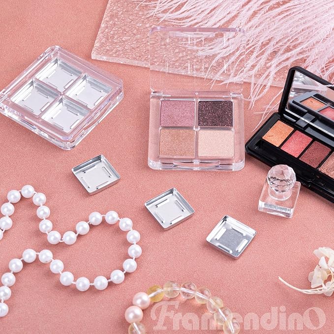 Framendino, 4 Sets Acrylic Empty Eye Shadow Pallet