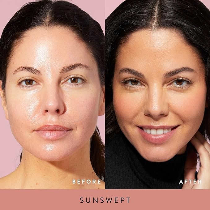 LAURA GELLER NEW YORK Baked Blush-n-Brighten Marbleized Blush - Sunswept - Creamy Lightweight - Satin Finish