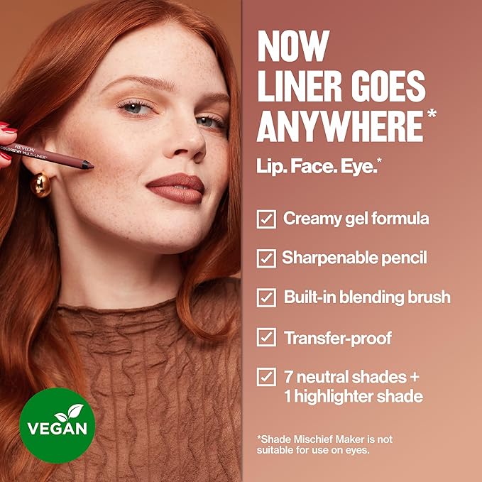 Revlon ColorStay Multi-Liner, Creamy Formula, Multiuse For Lips, Eyes & Face, Precision Brush for Easy Blending, 012 High Point