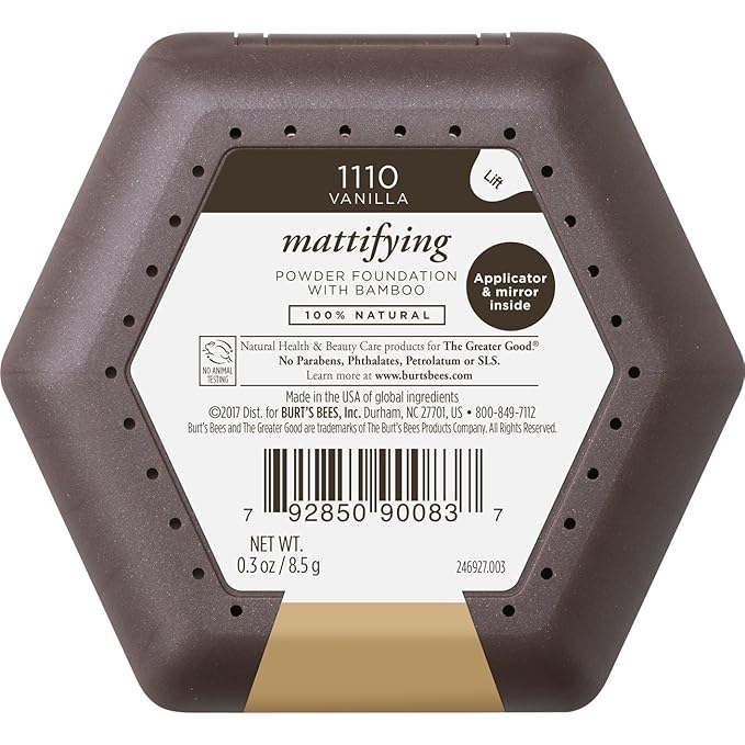Burt’s Bees 100% Natural Origin Mattifying Powder Foundation, May Vary