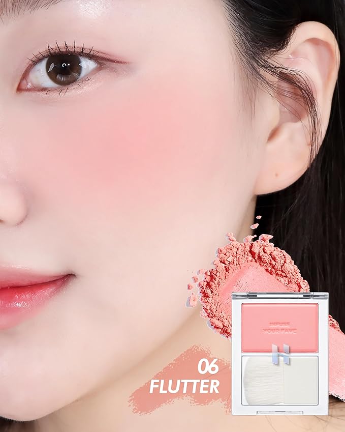 HOLIKA HOLIKA Infusing Blush with Brush - Lightweight,