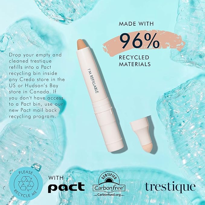 Trestique Concealer Crayon, Refillable Makeup Concealer With Built-In